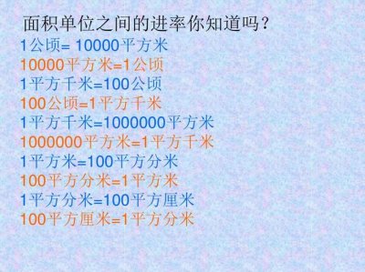 ​1平方公里等于多少公顷（这个一定要记住）