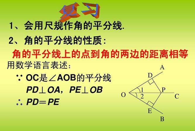 初中数学角平分线的性质教案