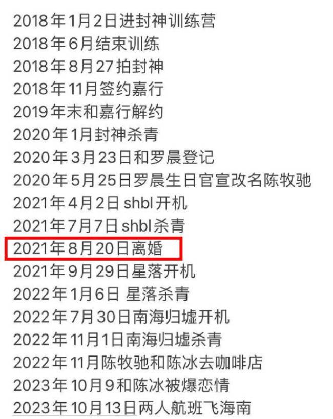 陈牧驰承认曾离婚 陈牧驰陈冰恋情时间线等细节被扒!