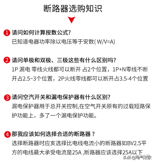 空气开关型号与参数含义详解(空气开关型号参数怎么看)