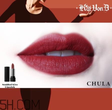 kat von d chula试色 kvd chula唇膏试色